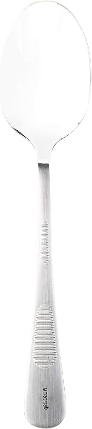 Mercer Culinary 18-8 Stainless Steel Plating Solid Spoon, 7-7/8 Inch,Silver