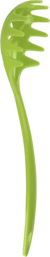 Spaghetti Spoon, Pasta Server, Fork with Ergonomic Handle, Heat Resistant, BPA Free,11.5 inch Melamine Utensil by Reston Lloyd, Lime