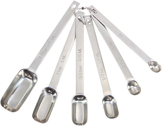 MASTER CLASS - 6-in-1 Milliliter Rectangular Measuring Spoon, Stainless Steel