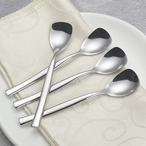 Stainless Steel Ice Cream Spoons, Dessert Spoons Set, 6 Pieces