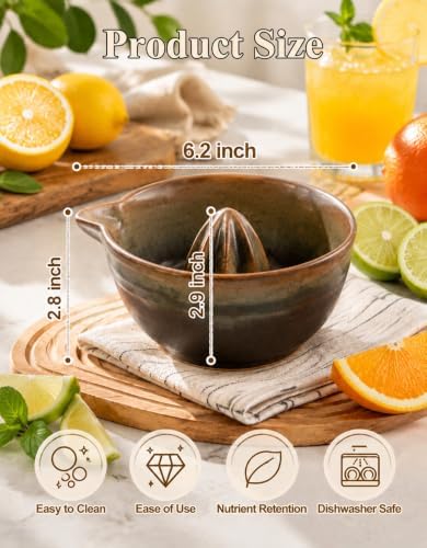 Ceramic Manual Juicers Citrus Juicer Bowl Lemon Squeezer Orange Press 18oz
