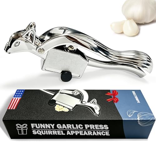Funny Garlic Press Easy Squeeze & Clean | Ergonomic Handle