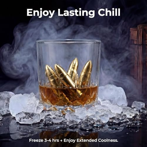 EooCoo Mens Gifts, Whiskey Stones Gift Set with 6 Pcs Stones and Box