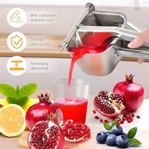 Manual Lemon Squeezer, Lemon Squeezer Juicer, Citrus Juicer Handheld, Lemon Juicer, Stainless Steel Juicer,Citrus Press Manual Juicer Fruit juicer Juice squeezer Orange Juice Hand Press (L-8.7in)