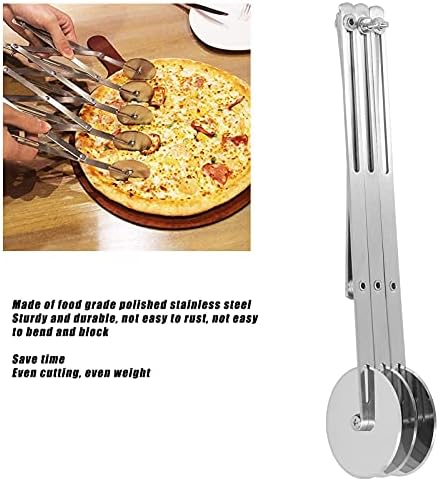 3 Wheel Pastry Cutter, Stainless Pizza Slicer Stainless Steel Multi Wheel Dough Roller Divider Pastry Cutter Biscuits Pastry Pizza Cutter Baking Tools