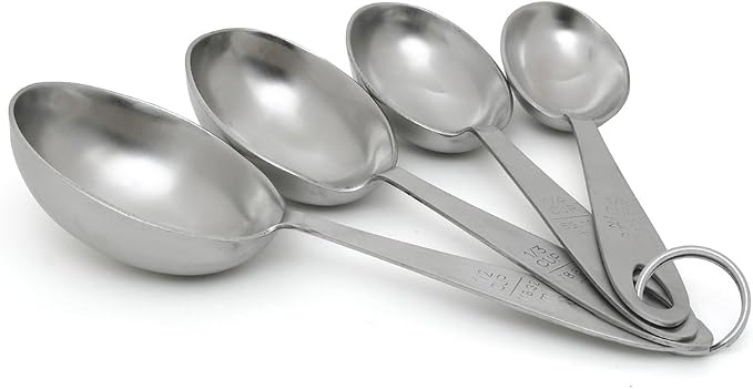 Lindy's MPC4 4-Piece Stainless Steel Measuring Scoop Set,Silver, 9 inches long