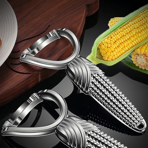 TEEVEA Corn Peeler Stainless Steel Corn Cob Stripper Tool