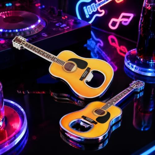 Guitar Shaped Bottle Opener, 2 Pack Metal Beer Opener Gift for Music Lovers