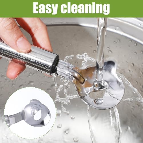2 Pack Cactus Peeler Spoon, Stainless Steel Pelador de Nopales Multi-Function Spoon Shape Cutter with Long Handle Spoons Cactus Thorn Removal Tool for Carrot Potato Vegetables