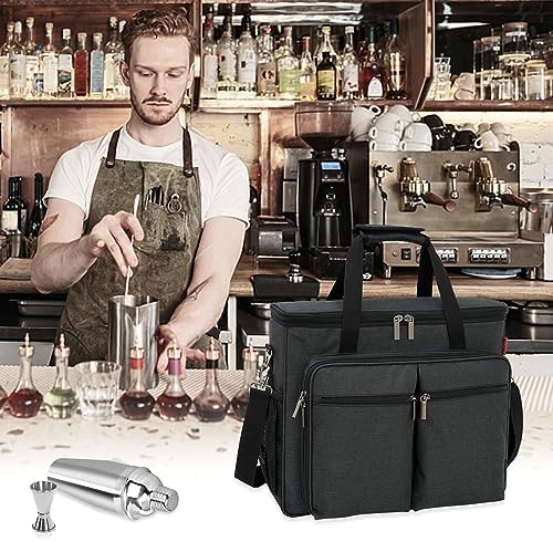Bartender Kit, 11pcs Cocktail Shaker Set with Bartender Travel Carrying Bag