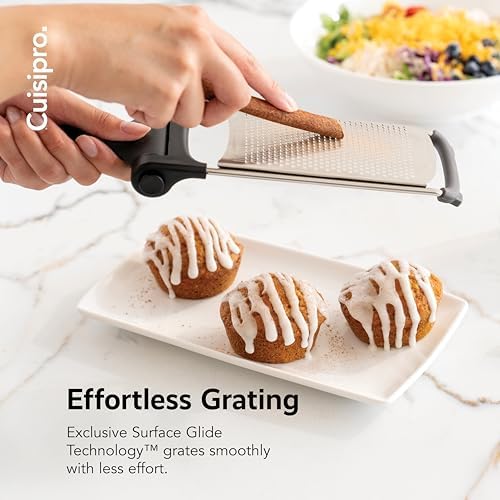 CUISIPRO Surface Glide Technology Stainless Steel Folding Handle Grater, Fine