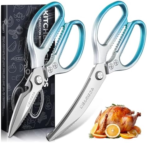 TIJERAS Kitchen Scissors Shears Set - 2PCS Stainless Steel Sharp