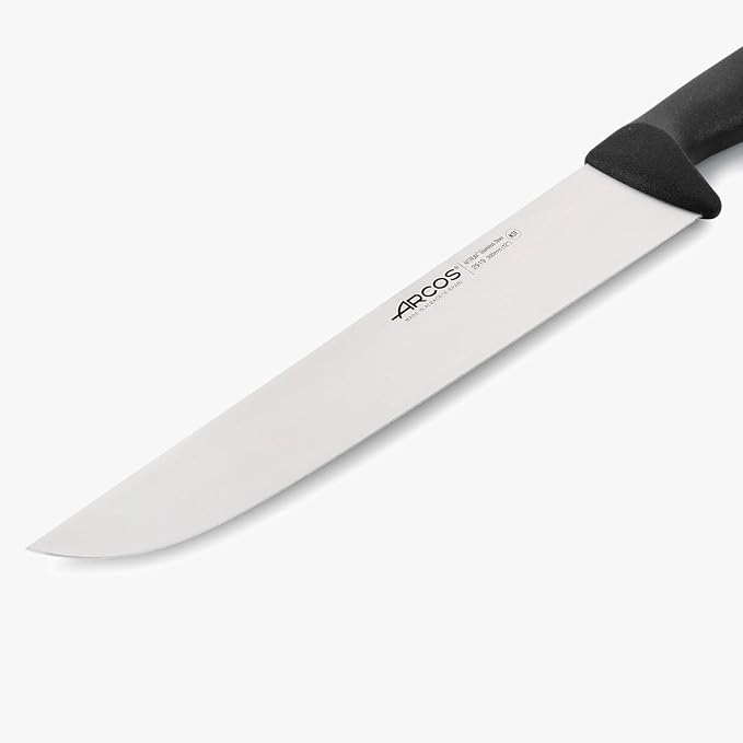 Arcos Butcher Knife 12 Inch Nitrum Stainless Steel. Professional Cooking Knife For Cutting Meat, Fish and Vegetables. Ergonomic Polyoxymethylene Handle. Series 2900. Color Red.