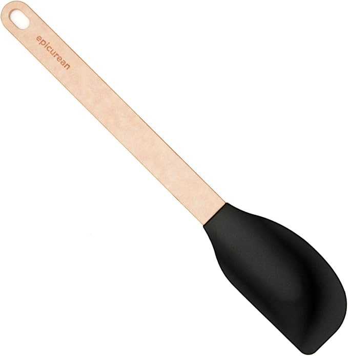 Epicurean Silicone Series Large Spatula-Natural Handle with Black Head