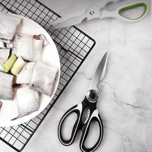 Weiliya Kitchen Scissors Stainless Steel Sharp Blades - Multipurpose Kitchen Scissors Heavy Duty for Meat, Chicken, Fish, Vegetables, and Herbs – Bottle Opener, JIAN1234