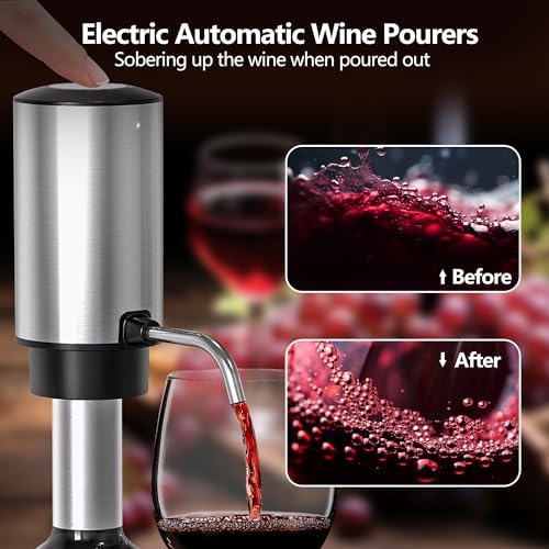 Electric Wine Decanter, Rechargeable Automatic Wine Aerator Wine Dispenser