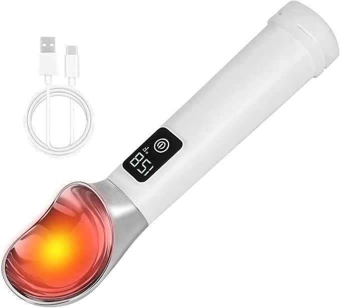 Heated Ice Cream Scoop Heat Up to 158°F, 5000mAh Battery | Rechargeable Electric Ice Cream Scooper with Digital LED Display, for Scooping Hard Ice Cream, Frozen Yogurt