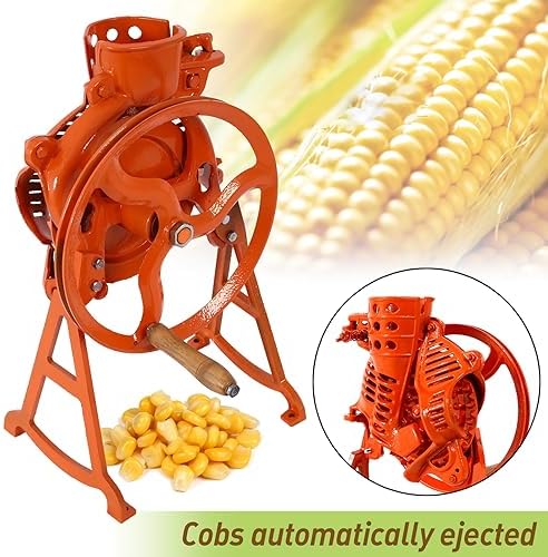 Corn Sheller Hand Crank Corn Thresher Tool, Manual Corn Cob Stripper, Heavy Duty Shelling Machine, Hand Crank Corn Sheller Quick Corn Cob Stripper Tool for Farms and Families