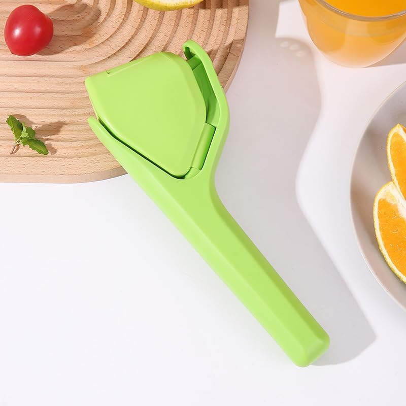 Lemon Squeezer, Effortless Manual Flat Lime Juicer Squeezer, Hand Citrus Press, Folds Design For Saving Space Storage, Easy to Make Juice From Lemon, Lime, Cirtus, Orange, Fruits (Green)
