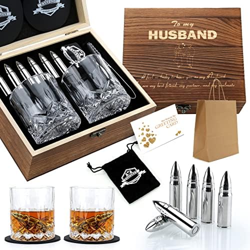 Whiskey Gifts for Men Husband, Anniversary Birthday Bourbon Gifts for Him