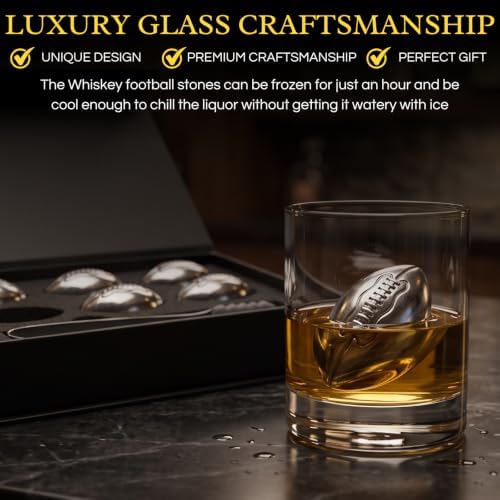 Football Whiskey Stones, Superbowl Chillers, Whiskey Rocks, Gifts for Men
