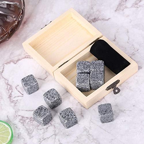 Whiskey Chilling Stones, Hielos para 9 in Set Cool Pure Soapstone Drinks Beverage Chilling Stones, Piedras para Enfriar Bebidas for Home Pub …