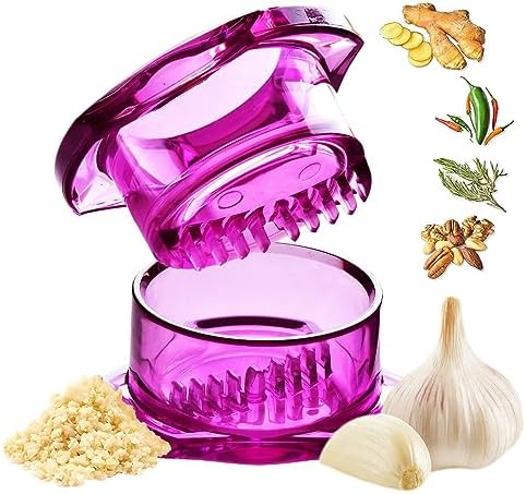 NexTrend Garlic Twister 4th Gen, purple manual garlic mincer for ginger, herbs and nuts