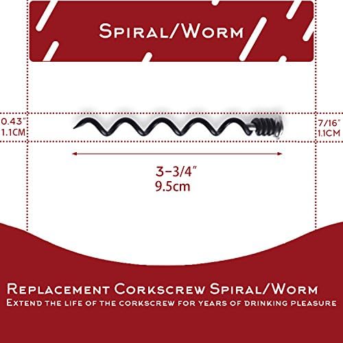 Best 2 Pack Replacement Corkscrew Spiral/Worm for KAYCROWN and BestUtensils Wine Opener