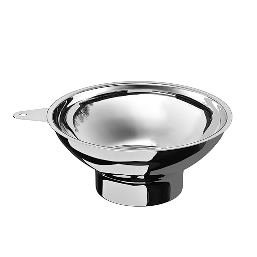 Serinar 5.7 Inch X 2.78 Inch Mouth Metal Canning Funnel for Wide Mouth Mason Jars - Stainless Steel Wide Mouth Funnel for Kitchen Filling（Wide-Mouth Funnel Without Filter）