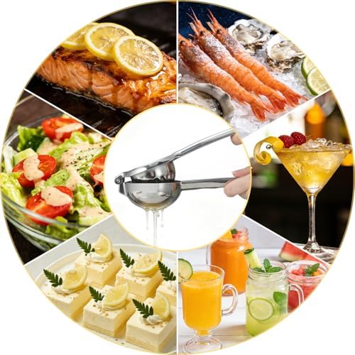 Sopito Heavy Duty Stainless Steel Lemon Squeezer, Easy Squeeze Hand Juicer