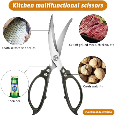 Heavy Duty Poultry Shears,Kitchen Shears Scissors for Meat Cutting