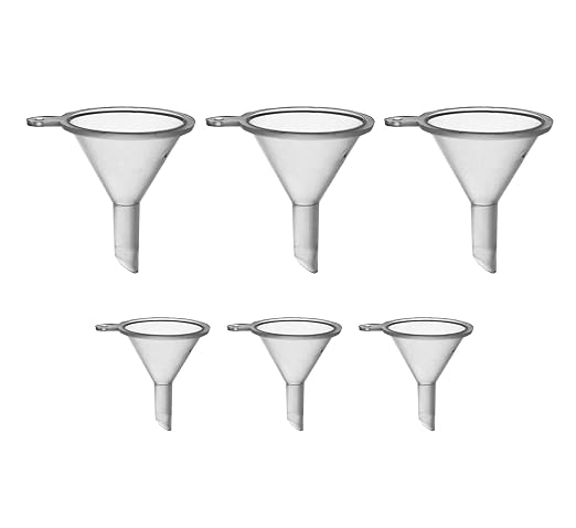 Firefly - Mini Funnel Set 6-Pack - Small Funnels for Bottles, Crafts, Liquids