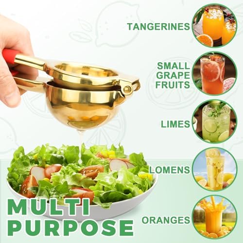 SHIKORI Lemon Squeezer,304 Stainless Steel Citrus Press Juicer