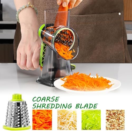 Dachenus Cheese Grater Rotary Cheese Grater,Versatile Cheese Shredder