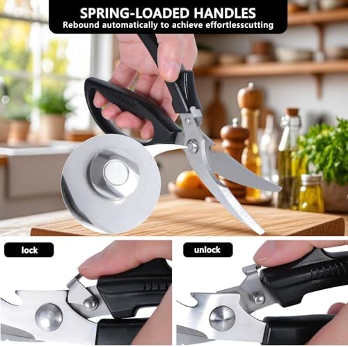 Left Handed Kitchen Scissors, Lefty Poultry Shears Kitchen Tools Utensils