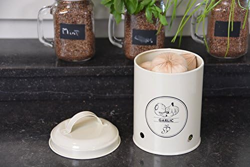 Esschert Design Garlic Storage Tin, Metal