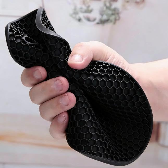 Extra Large 9.25" Silicone Jar Opener (2 Pack) – Non-Slip Thick Rubber Grip Pad for Weak Hands, Seniors & Arthritis – Opens Tight Jar Lids, Bottle Caps – Heat Resistant Trivet & Hot Pad