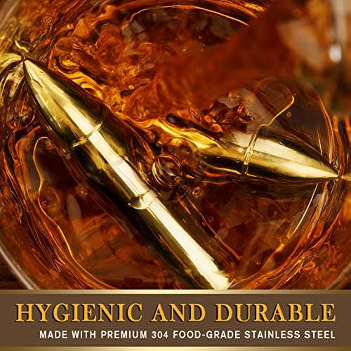 Oaksea Whiskey Stones Gifts Set for Men Dad Him, Reusable Stainless Steel Ice Cubes for Drinking, Fathers Day Anniversary Birthday Gifts for Husband Boyfriend Brother, Bourbon Man Cave Cool Stuff