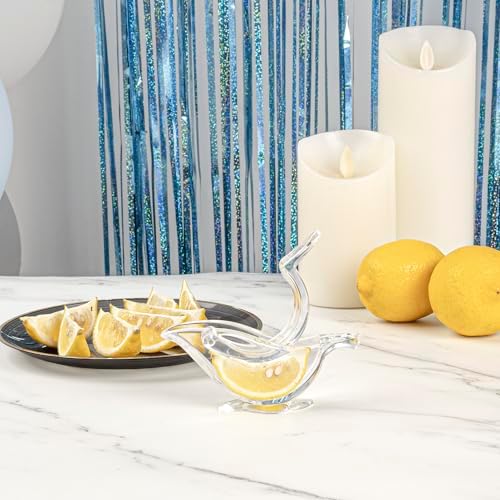 Restaurantware 2 Ounce Manual Lemon Squeezer 1 Handheld Lime Wedge Juicer - With Handle No Seeds Clear Plastic Citrus Squeezer Portable Bird Shape For Lemon Or Lime Wedge