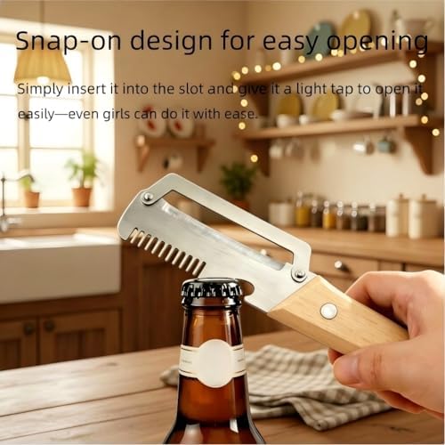 2-Piece Multi-Function Kitchen Peeler Set, 3-in-1 Stainless Steel Peeler with Built-in Bottle Opener and Non-Slip Wooden Handle, for Peeling Pumpkins, Potatoes, and Other Fruits and Vegetables