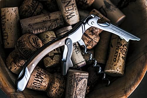 Laguiole Style de Vie Corkscrew, Bottle Opener with Foil Cutter, Olive wood