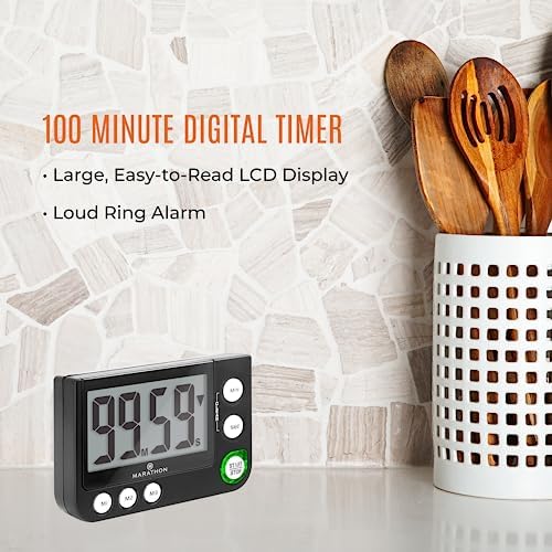 MARATHON 100-Minute Digital Timer with 3 Memory Presets