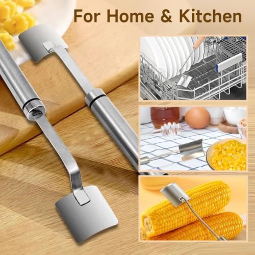 2026 New Corn Peeler,Corn Cob Stripper Tool Stainless Steel Corn Peeler for Corn on the Cob Multifunctional Kitchen Gadget Corn On Cob Remover Cutter Tool (B)