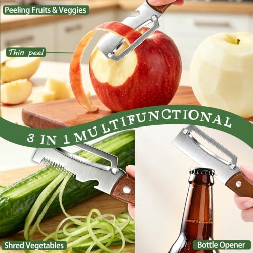 2 PCS Multifunctional Vegetable Peeler for Kitchen, 4-in-1 Peeler Shredder
