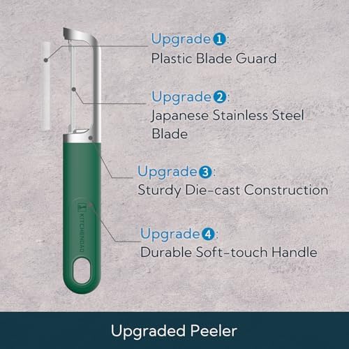 KITCHENDAO Swivel Vegetable Potato Peeler for Kitchen, Japanese 420J2 Stainless Steel Sharp Blade