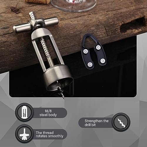 screwpull-levers wine opener corkscrew self pulling corkscrew 18/8 stainless steel wine opener