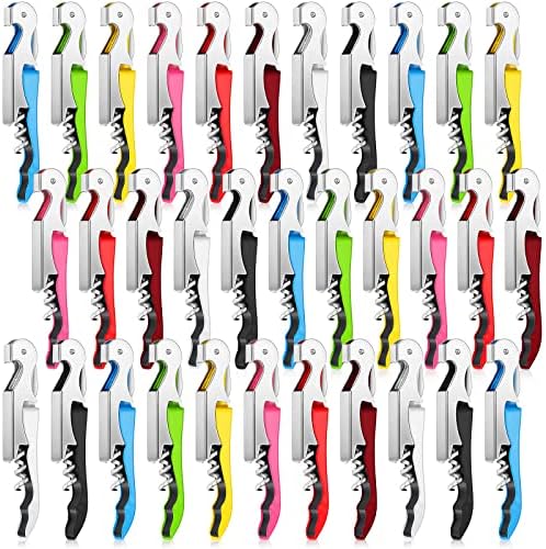 Honoson 40 Pieces Wine Opener Bulk Corkscrew Bottle Wine Key, Fresh Colors