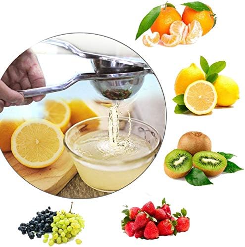 The BIGGEST Professional Super Jumbo Stainless Steel Lemon Squeezer (EcoJeannie LS0002), Never Break Never Rust Lemon Juicer, Citrus Juicer/Commercial Grade Citrus Press (With Free Citrus Tap)