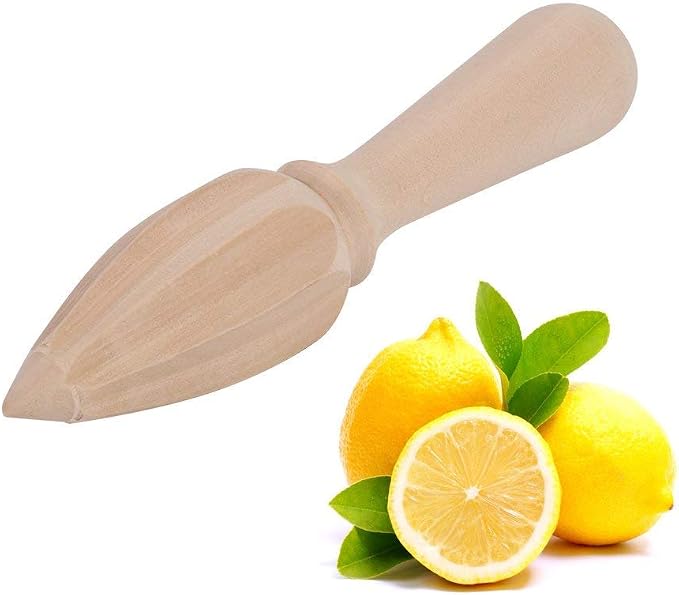 Fdit Wooden Hand Juicer, Citrus Fruit Reamer, Easy to Use with Comfortable Grip, Manual Operation for Lemon Orange Lime, Kitchenware Tool for Home Restaurant