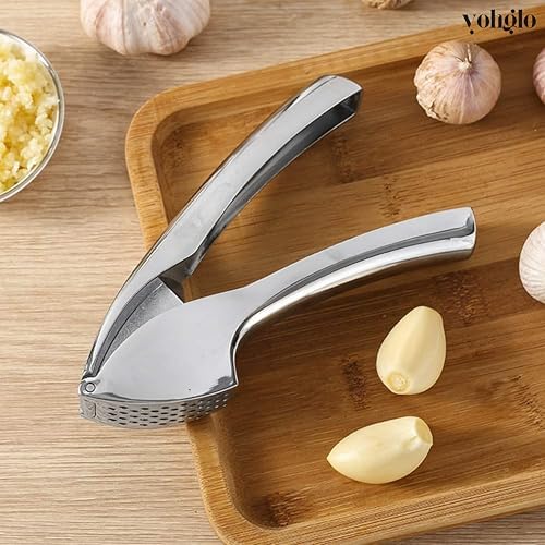 Garlic press includes cleaning brush and silicone peeler that is used for mincer/grater/smasher/crusher. Essential Kitchen Utensil for Effortless prep for home and kitchen must haves.